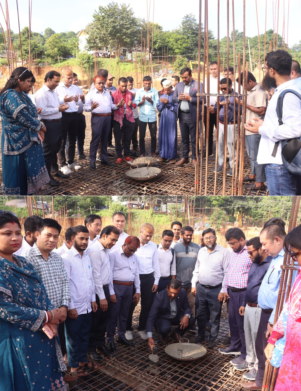 রাবিপ্রবি’তে নির্মানাধীণ প্রশাসনিক ভবন ০১- এর পিএল লেভেলের ছাদ ঢালাই উদ্বোধন